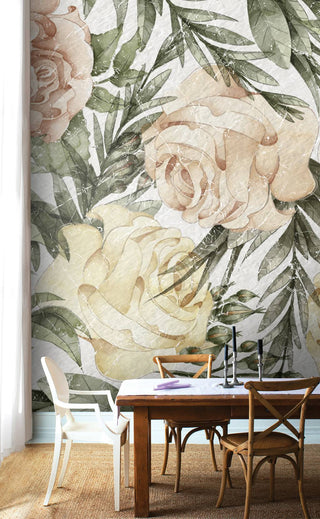 Huge Roses Self adhesive Wallpaper