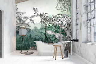 Wild life Tropical Self adhesive Wallpaper Peel and stick wallpaper - Luzen&Co