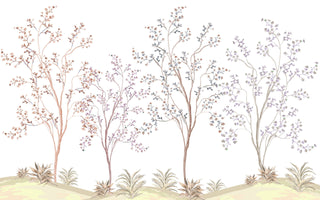 Flowers On Tree Self adhesive Wallpaper