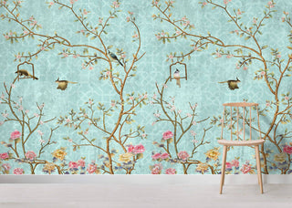 Floral Vintage Self adhesive wallpaper, Flower Peel and stick Wallpaper - Luzen&Co