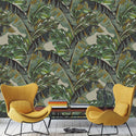 Green Palm Leaves Designed Self adhesive wallpaper