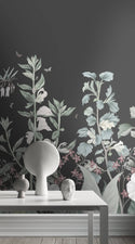Dark Background Flower Garden Self adhesive Wallpaper