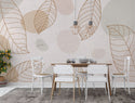 Soft Leaves and Circles Peel and Stick Wallpaper - Luzen&Co