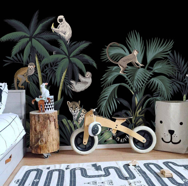 Tropical Forest Self adhesive Wallpaper Peel and stick wallpaper - Luzen&Co