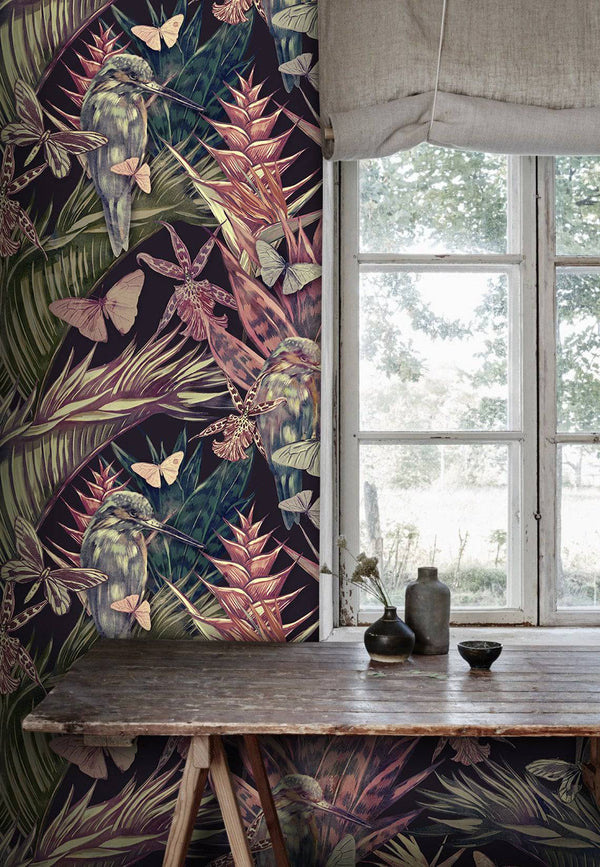 Floral Vintage Self adhesive wallpaper Flower Peel and stick Wallpaper - Luzen&Co
