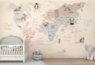 Children’s Map Self adhesive Wallpaper, Wall sticker, Wall poster, Wall Decal - Luzen&co