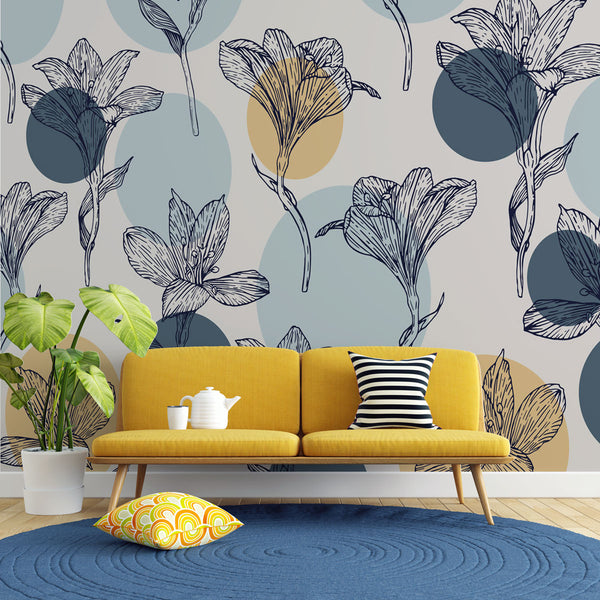Lotus Flowers Self adhesive Wallpaper