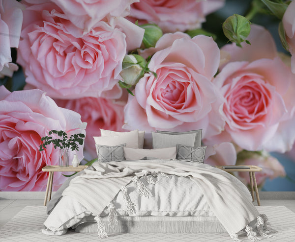 Pink 3D Effect Roses Wallpaper