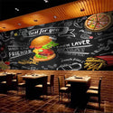 Cafe Fast Food Wall Mural Wallpaper - Luzen&Co