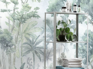 Forest Wallpaper with Watercolor Effects Self adhesive wallpaper