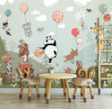 Animals Playing With Balloons Wallpaper, Wall sticker, Wall poster, Wall Decal - Luzen&co