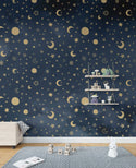 Dark Stars and Moons Self adhesive Wallpaper