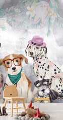 Dogs Peel and Stick Wallpaper for Kids, Wall sticker, Wall poster, Wall Decal - Luzen&co