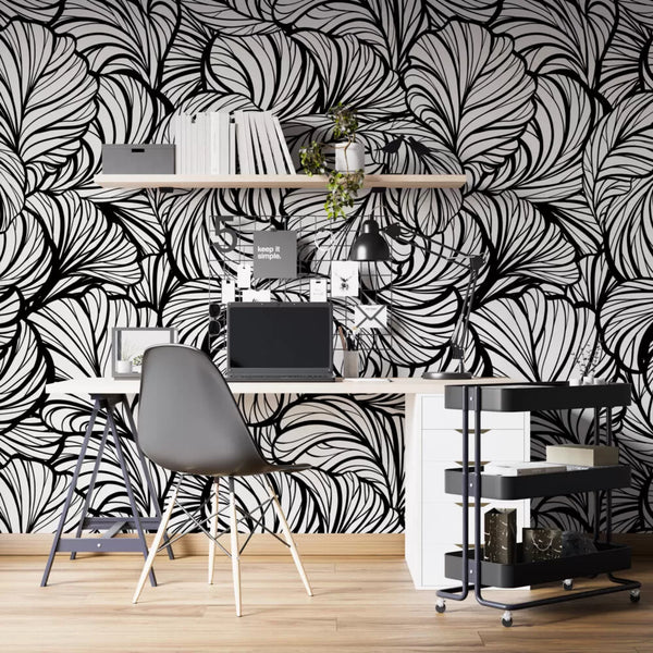 Artistic Floral Pattern Removable Wallpaper