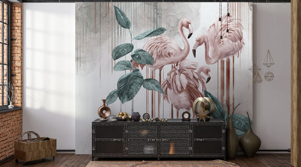 Wild life Tropical Self adhesive Wallpaper Peel and stick wallpaper - Luzen&Co