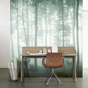 Green Foggy Forest Self adhesive wallpaper