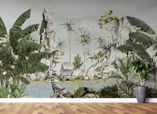 Tropical Self adhesive Wallpaper Peel and stick wallpaper - Luzen&Co