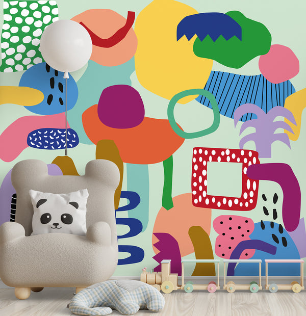 Fun Colorful Wallpaper for Kids room