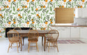 Orange Trees Leaves Self adhesive Wallpaper