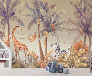 Safari Animals Wallpaper, Wall sticker, Wall poster, Wall Decal - Luzen&co