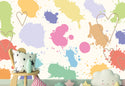Brush Stroke Colorful Kids Wallpaper