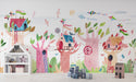 Colorful Tree Houses Kids Wallpaper, Wall sticker, Wall poster, Wall Decal - Luzen&co