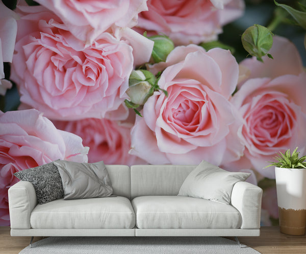 Pink 3D Effect Roses Wallpaper