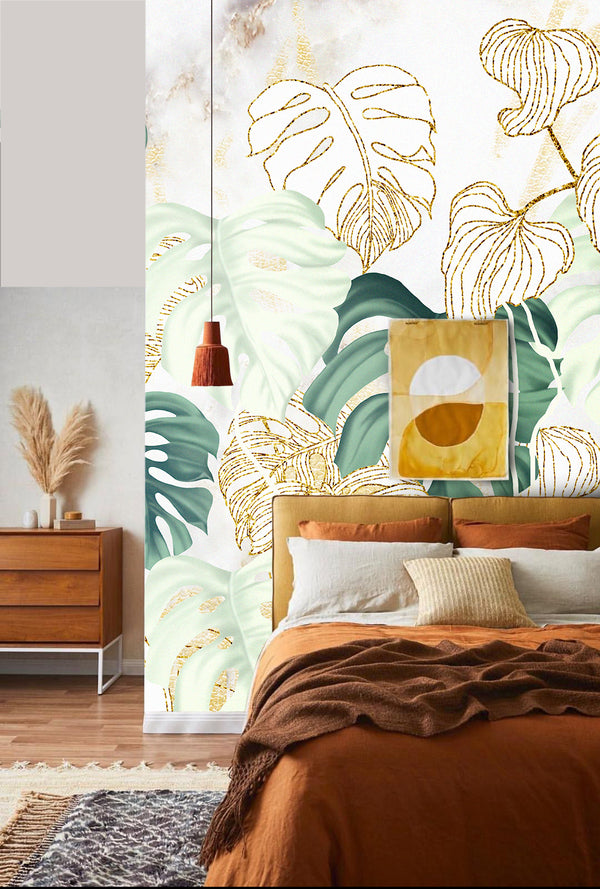 Botanical Tropical Leaves Self adhesive wallpaper