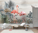 Flamingo Figures Tropical Self adhesive wallpaper