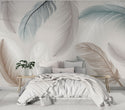 Soft Color Feathers Self Adhesive Wallpaper