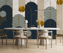 Geometric Gold Detailed Modern Wallpaper - luzenandco