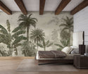 Banana and Palm Trees Tropical Self adhesive wallpaper