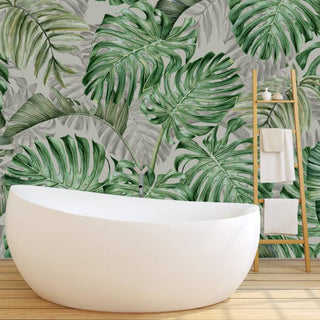 Green Tones Palm Leaf Self adhesive wallpaper