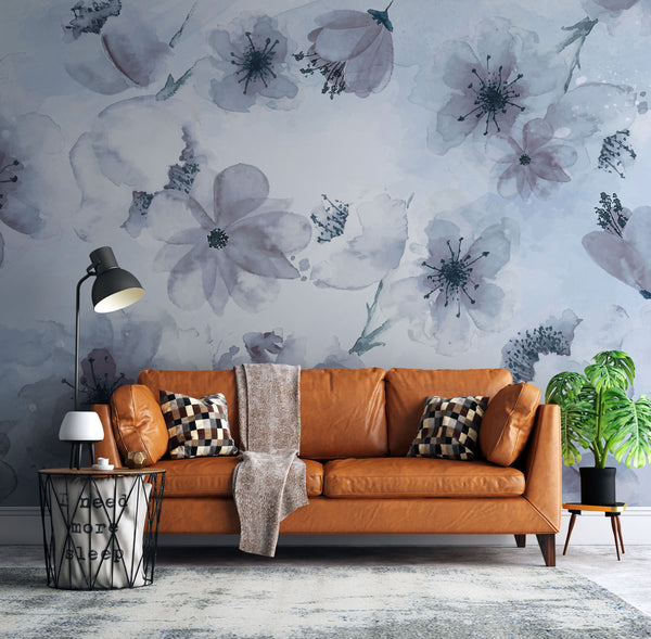 Soft Floral Pattern Peel and Stick Wallpaper