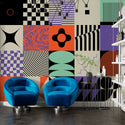 Geometric Colorful Patterns Modern Wallpaper