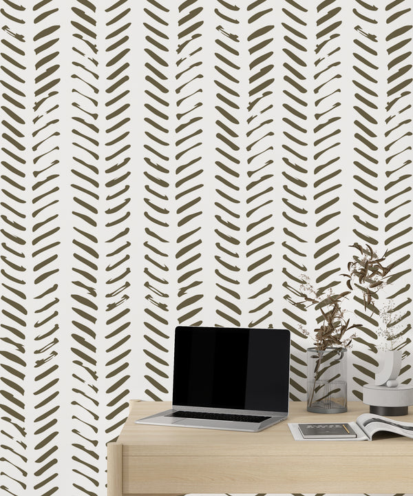 Herringbone Shape Peel and Stick Wallpaper