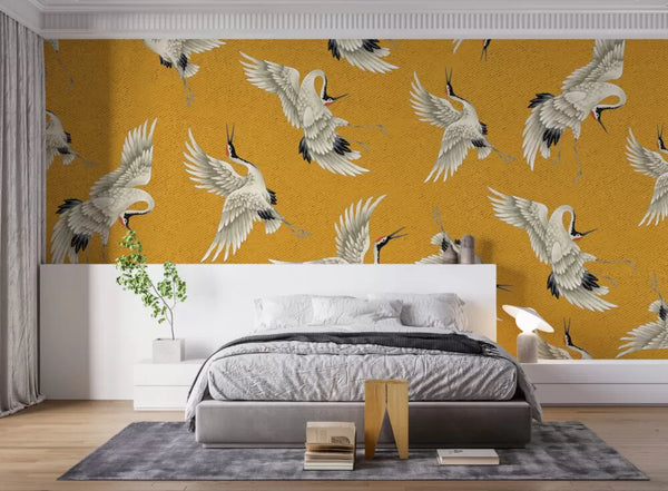 Birds Figured Wall Mural Peel and Stick Wallpaper - Australia Luzen&Co
