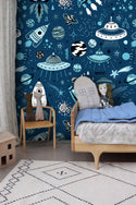 Space Kids Self adhesive wallpaper Peel and Stick wallpaper in Australia - Luzen&Co