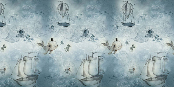 Submarines Underwater Wallpaper for kids room, Wall sticker, Wall poster