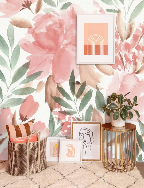 Pastel Color Floral Self adhesive Wallpaper