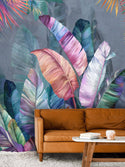 Colorful Big Banana Leaf Self adhesive wallpaper - Luzen&co