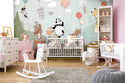 Animals Playing With Balloons Wallpaper, Wall sticker, Wall poster, Wall Decal - Luzen&co