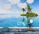 Palm Tree Island Landscape Wallpaper - Luzen&Co