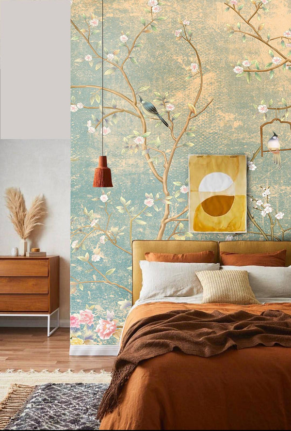 Natural Tones Floral Wallpaper in Australia - Luzen&Co