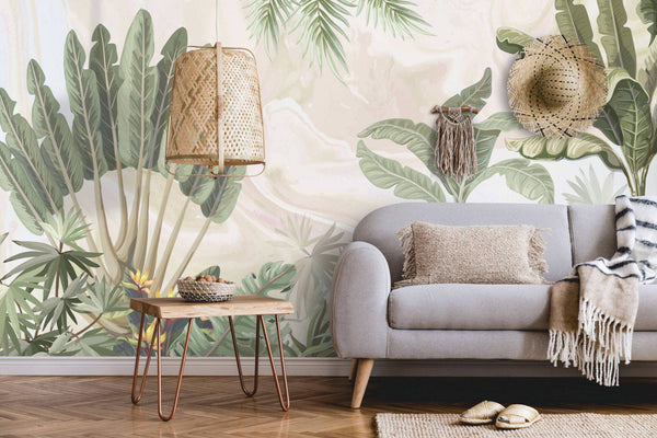 Tropical Self adhesive Wallpaper Peel and stick wallpaper - Luzen&Co