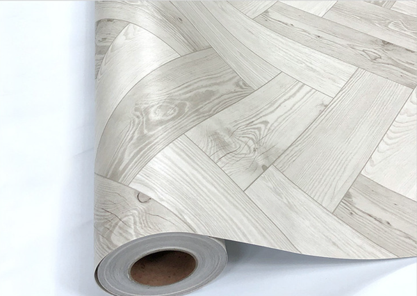 Herringbone Grey Wood Self adhesive Vinyl Flooring Sheet