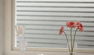Bold Stripe frosted Static Cling Window Film Luzenandco