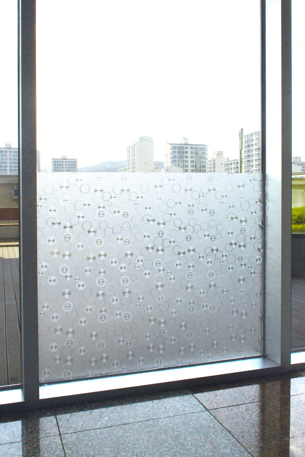 Bubble Decorative Static Cling Window Film