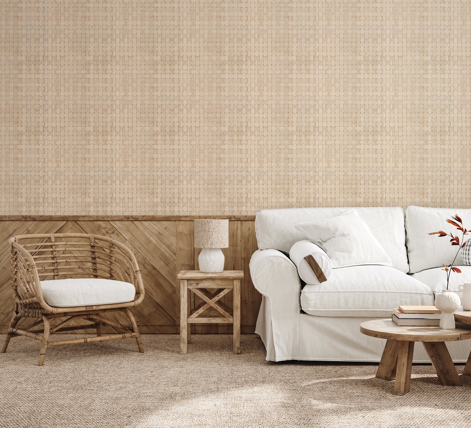 Rattan Self Adhesive Wallpaper Interior Sheet