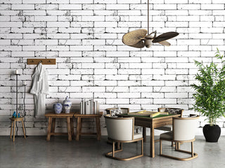 luzen&co 3d effect white brick wallpaper